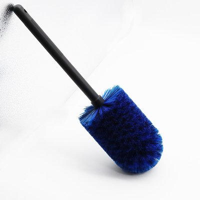 Blue Soft Hair Car Wheel Cleaning Brush Tool Long Handle Multi Use