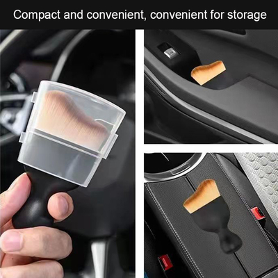 Soft Fiber Bristles Detailing Cleaning Tools Car Interior Cleaning Curved Brush