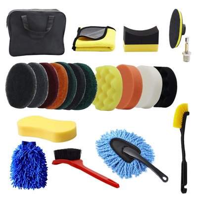 21Pcs Car Washing Kit Detailing Brushes Cleaning Drill Soft Brush Attachment