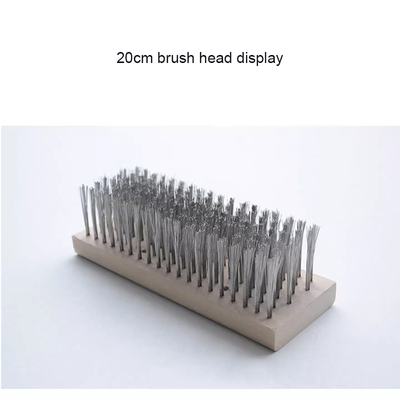 Outdoor Courtyard Cleaning Brush Stainless Steel Wire Sweeping Brush Floor Cleaning Brush with Wood Handle