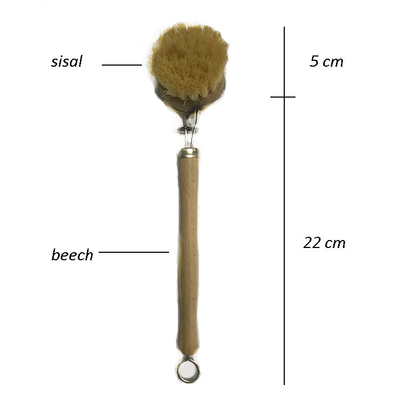 Wooden Cocout Sisal Household Cleaning Brushes 27cm Wooden Washing Up Brush