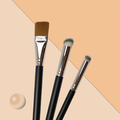 Personal Care 3pcs Concealer Brush Set With Wood Handle