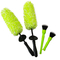 Bright Green Microfiber Car Detailing Brush Set For Cleaning