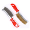 Abrasive Brass Coopered Coated Steel Knife Wire Brushes With Plastic Handle