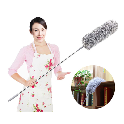 Easy To Cleaning Stainless Steel Pole And Duster Microfiber Dust Duster Flexible Brush Head