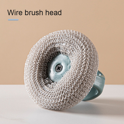 Best Selling Kitchen Stainless Steel Ball Cleaning Scrubber Brush With Handle