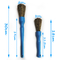 Blue Detail Car Cleaning Brushes Set Hog Bristles PP Handle 18cm