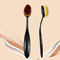 Tooth Shaped Black Foundation Makeup Brush Set Customized